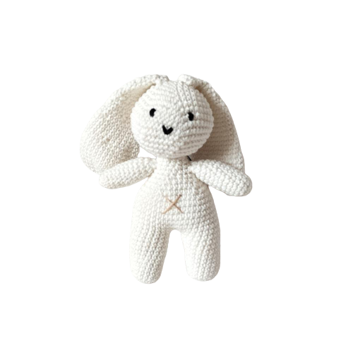 Doudou Crochet Lapin Unique fait main 100% Coton